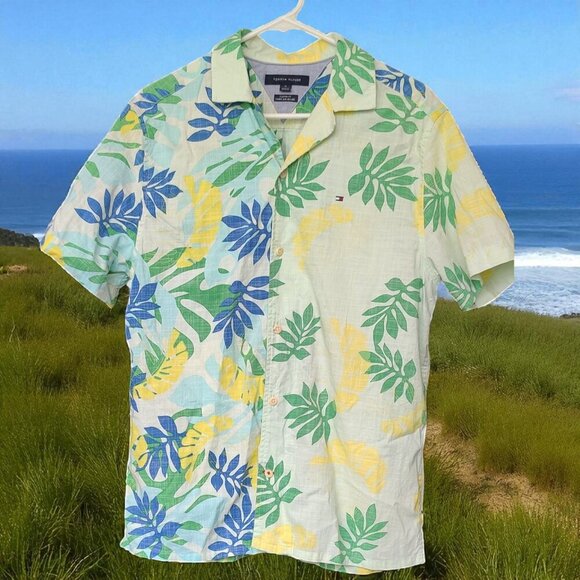TOMMY HILFIGER HAWAIIAN STYLE 100% COTTON - SIZE M - Picture 1 of 6